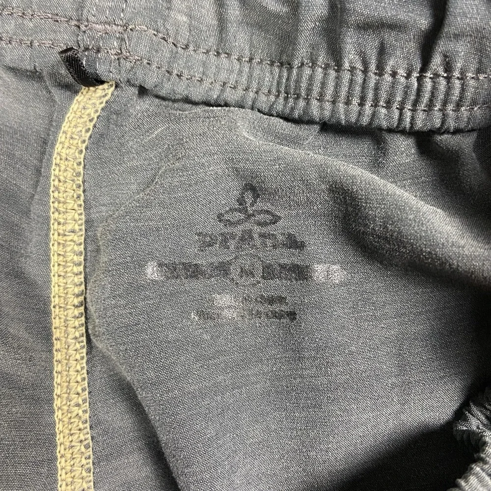 Prana Baja Shorts Men's Size Medium Gray Hemp Drawstring Athletic Outdoor Wear